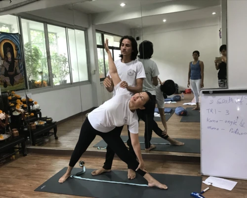 Yoga Asana and Meditation in yoga teacher training course in Bangkok, Thailand: Photo Gallery