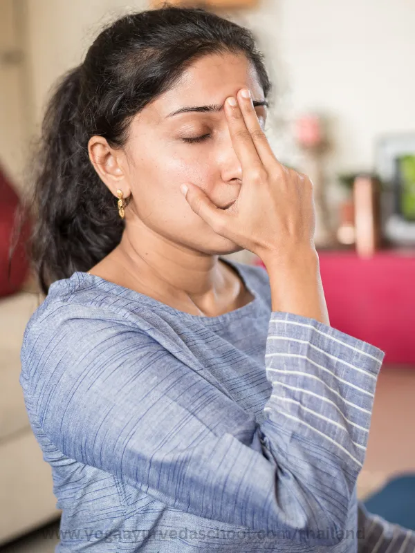 Pranayama-Session in 500 hour advanced yoga teacher training course thailand